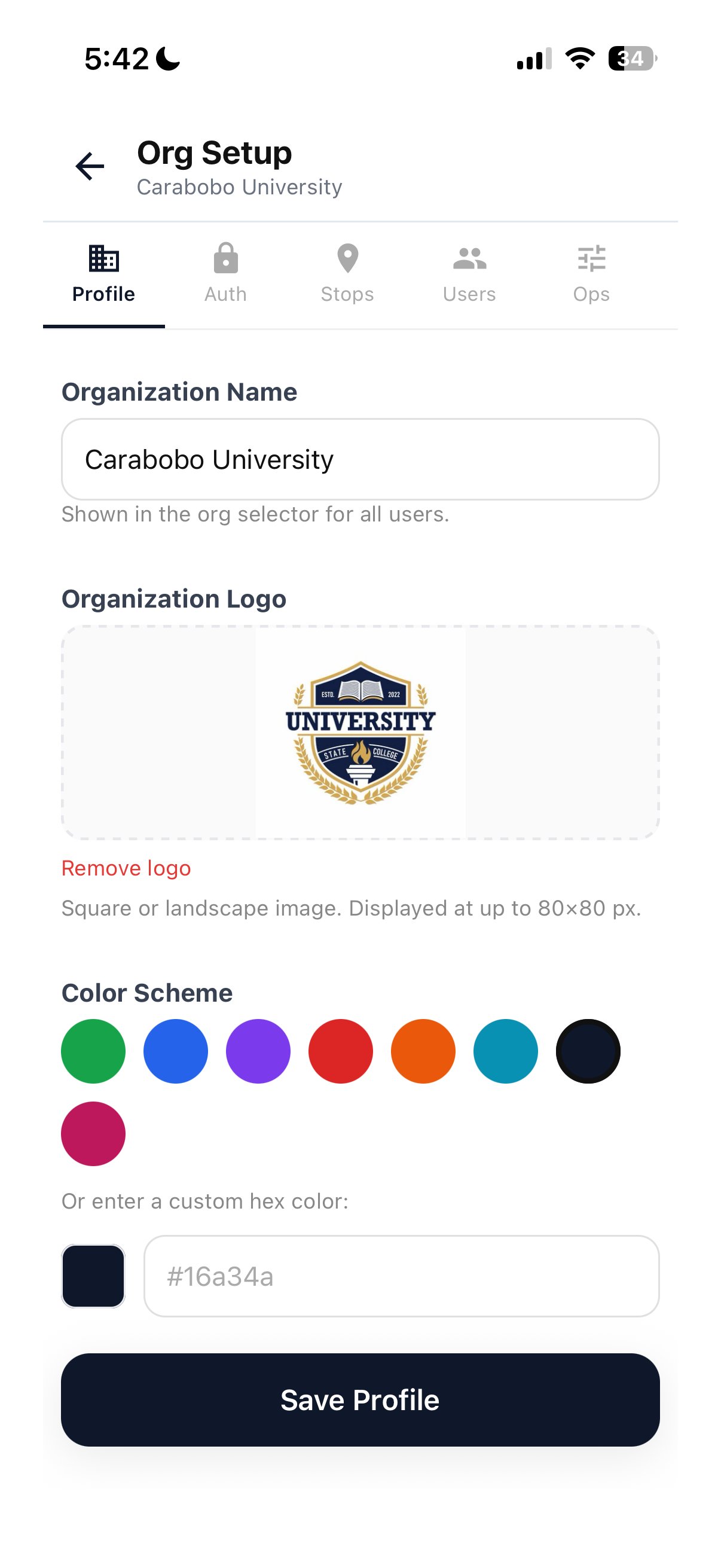Organization setup