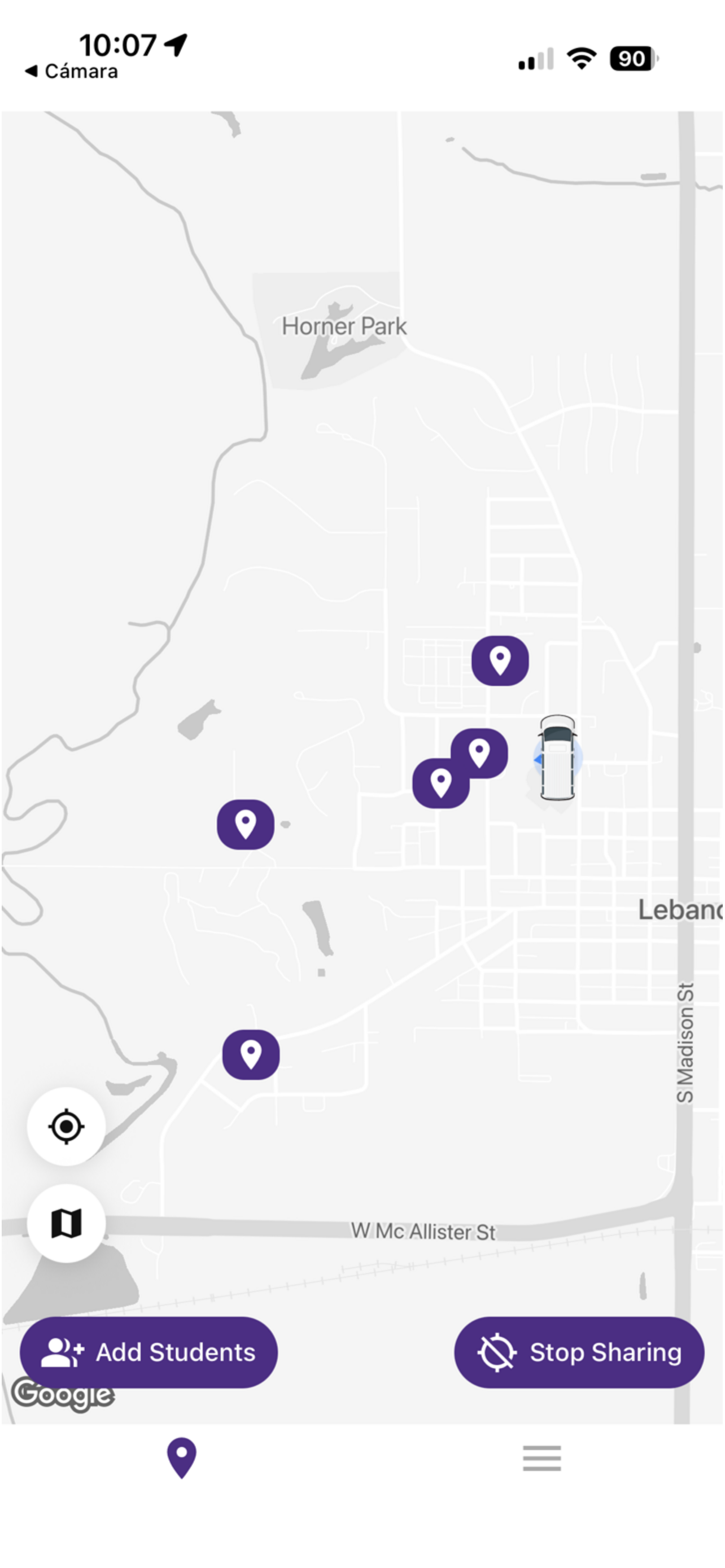 McKendree driver map